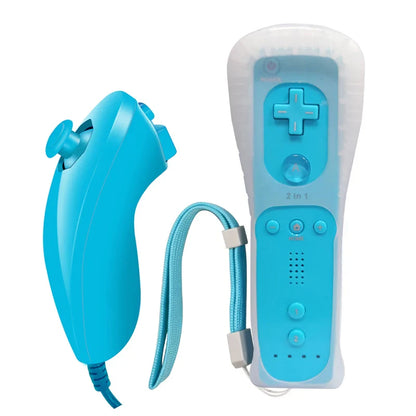Nintendo Wii Remote and Nunchuk Controller with Motion Plus – Compatible Gamepad for Wii Console