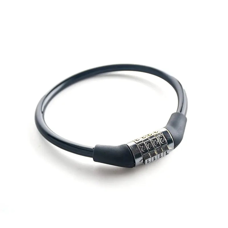 Bicycle 4-Digit Combination Wire Lock – Anti-Theft Mountain Bike & Motorcycle Security Cable Lock Flying Lock Design