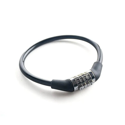Bicycle 4-Digit Combination Wire Lock – Anti-Theft Mountain Bike & Motorcycle Security Cable Lock Flying Lock Design