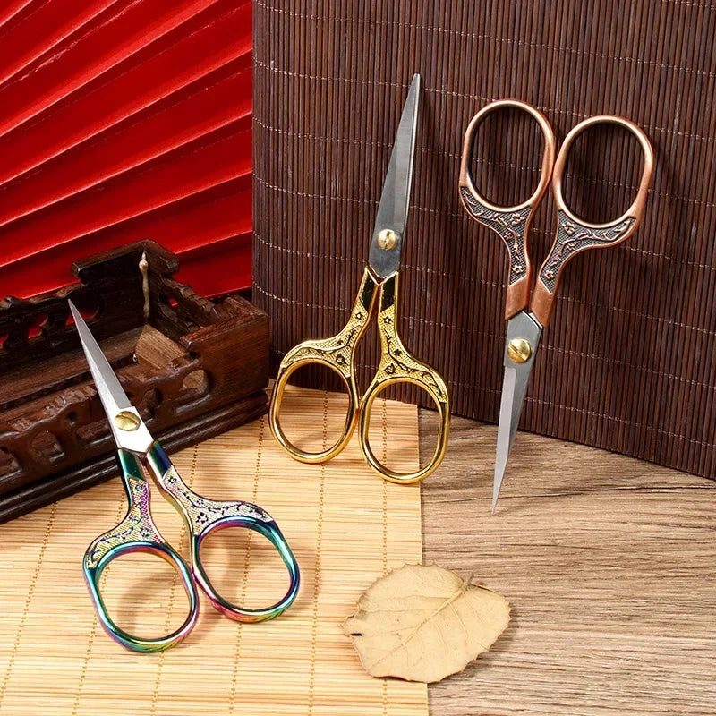 Stainless Steel Fabric Scissors – Colorful Embroidery Sewing Shears for Handicrafts & Household Use