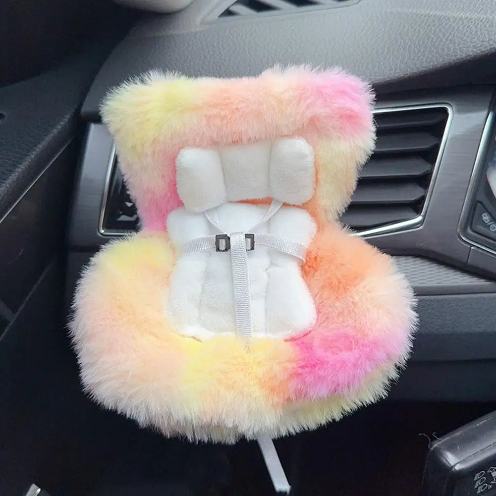 17cm Doll Seat Mini Sofa – Labubu Car Air Outlet Decoration & Doll Accessory Gift