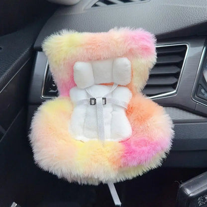 17cm Doll Seat Mini Sofa – Labubu Car Air Outlet Decoration & Doll Accessory Gift