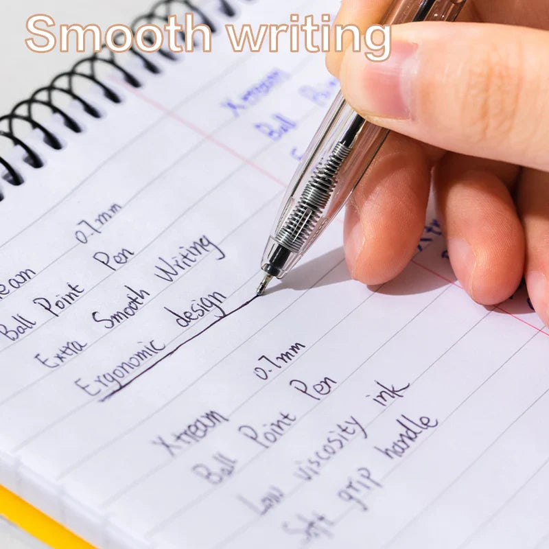 Smooth Writing DELI Ballpoint Pen 0.7MM: Office Ball Pens 12PCS/Box - Low Viscosity Ink, Ideal for Office Stationery