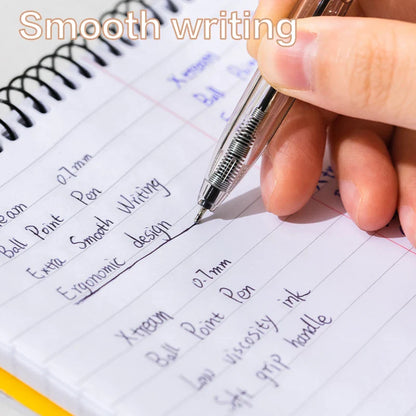 Smooth Writing DELI Ballpoint Pen 0.7MM: Office Ball Pens 12PCS/Box - Low Viscosity Ink, Ideal for Office Stationery