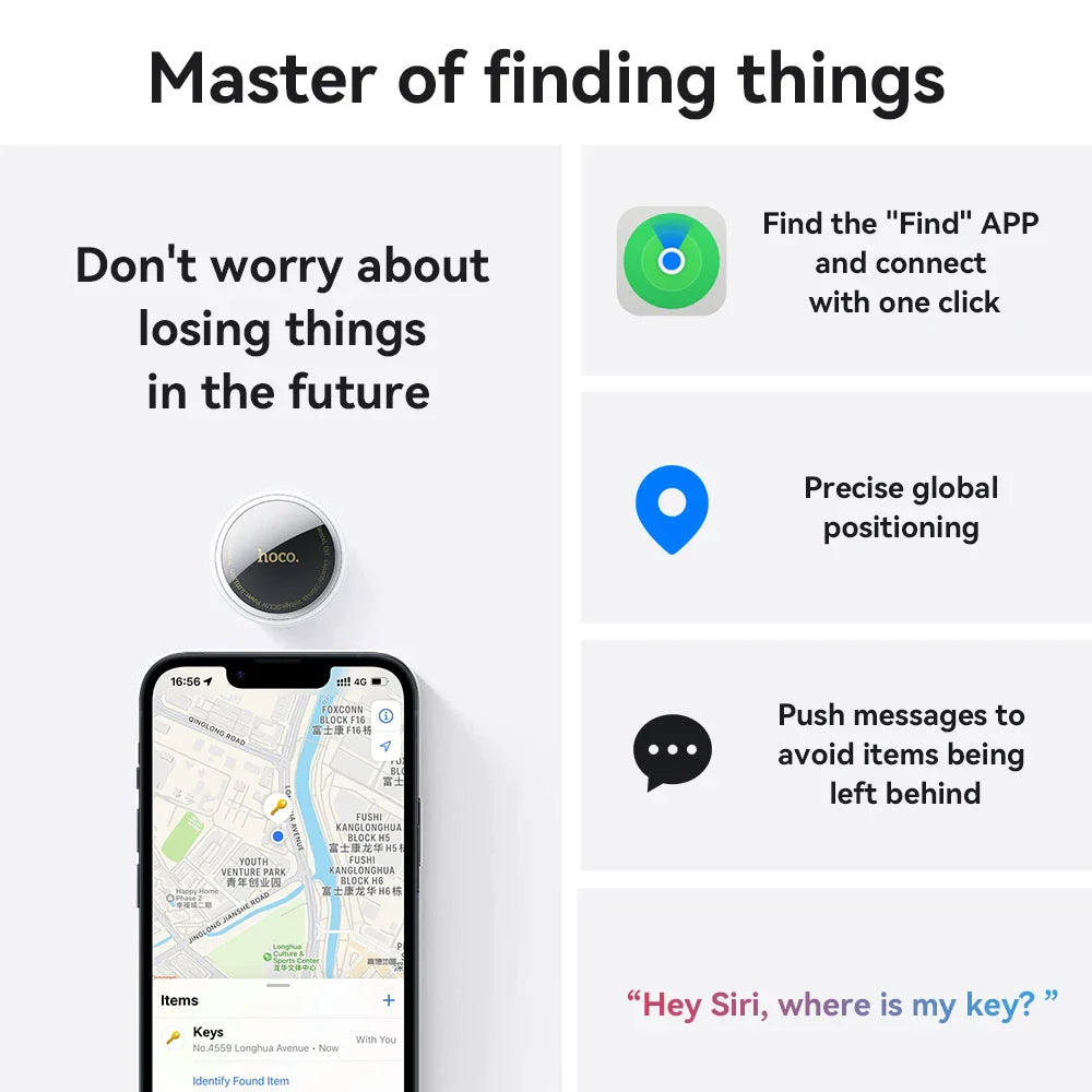 E91 Airtag Bluetooth GPS Smart Tracker Finder for Pet Dog Car Key Wallet Anti-Lost Device