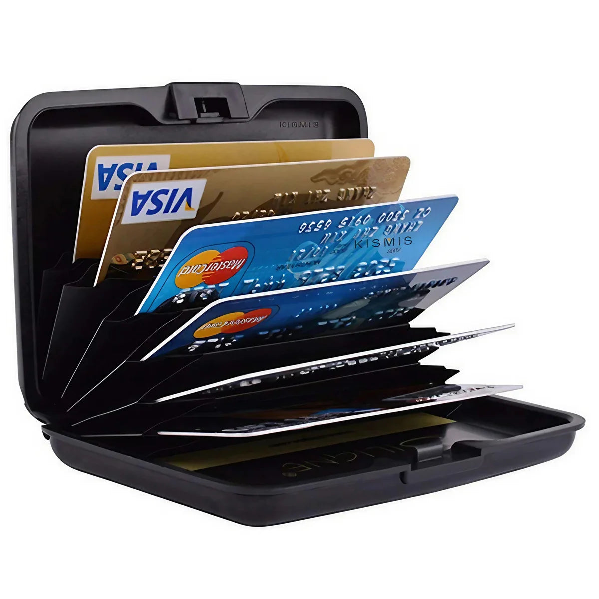 KISMIS RFID Metal Wallet – Business ID & Credit Card Protector for Men & Women, Card Holder with Package Box