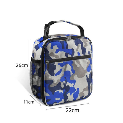 Portable Large Capacity Insulated Lunch Bag – Reusable Waterproof Oxford Cloth Cooler Bag for Men and Women