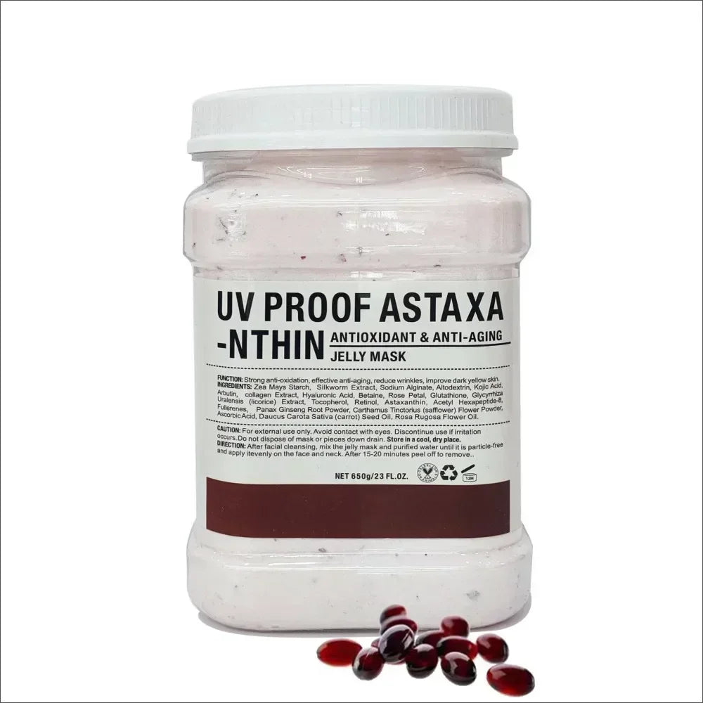650g Arbutin Rose Jelly Peel-Off Face Mask Powder – Vitamin C Hyaluronic Acid & 24K Gold Mud Skin Care Mask