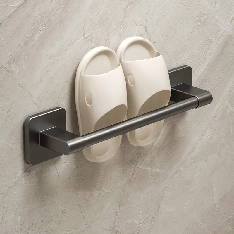 Wall Mounted Bathroom Slipper Rack - No Punching Storage for Bath, Bedroom, and Shower Room Slippers, Babouche Organizer Hanger