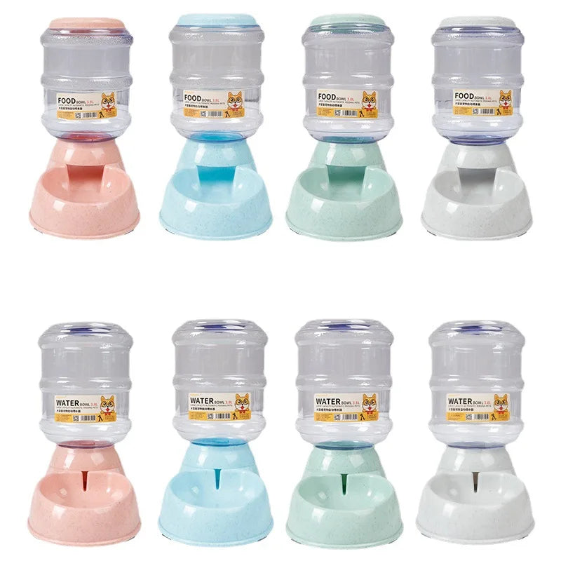 Plastic Dog Automatic Feeders: Water Bottle Cat Bowl Feeder & Dispenser - Pet Supplies for Feeding and Drinking