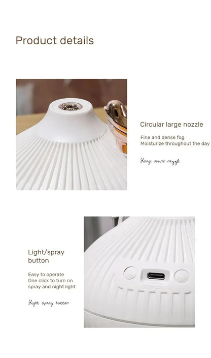 Creative Onion-Shaped Humidifier – Quiet Sleep Night Light, USB Air Humidifier for Desktop, Office & Air-Conditioning Rooms