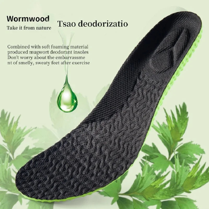 Shock Absorption PU Memory Foam Insoles, Breathable Arch Support Orthopedic Shoe Inserts for Men & Women Foot Care Pads