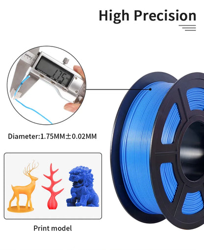 KINGROON 3D Printer Filament 22LBS — 10 Rolls 1KG 1.75mm PETG & PLA, Eco-Friendly Mixed Colors, High Toughness