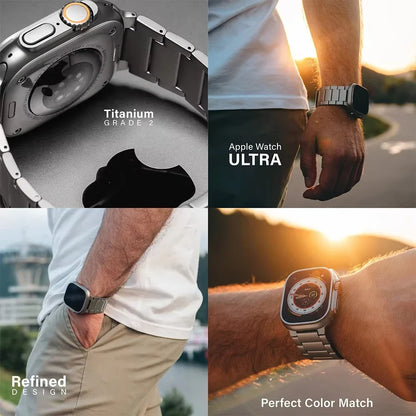 Titanium Luxury Business Strap for Apple Watch Ultra 2/1 – 49mm, Series 10/9/8/7/6, Metal Band for iWatch 46mm/45mm/44mm