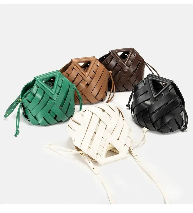 Women’s Vegan Leather Woven Tote Bag – Fashion Top Handle Crossbody Shoulder Handbag, Trendy 2025 Everyday Purse