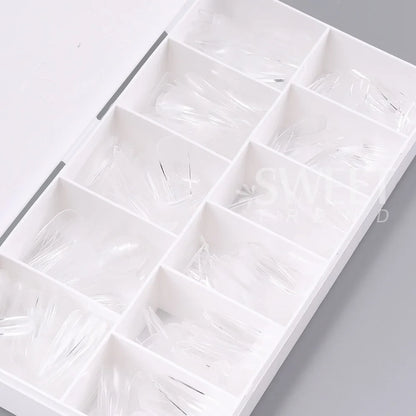 550pcs Soft Gel Nail Tips - Medium Short Almond Coffin Full Cover Acrylic Extensions for French Manicure & Nail Art