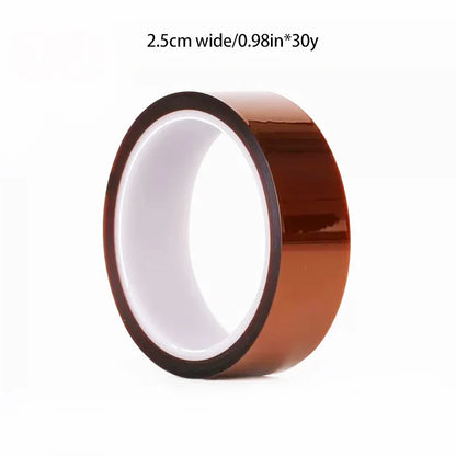 30m Gold Finger High-Temp Polyimide Tape – Anti-Static PET Insulation Tape for Lithium Batteries, Multi-Size Options