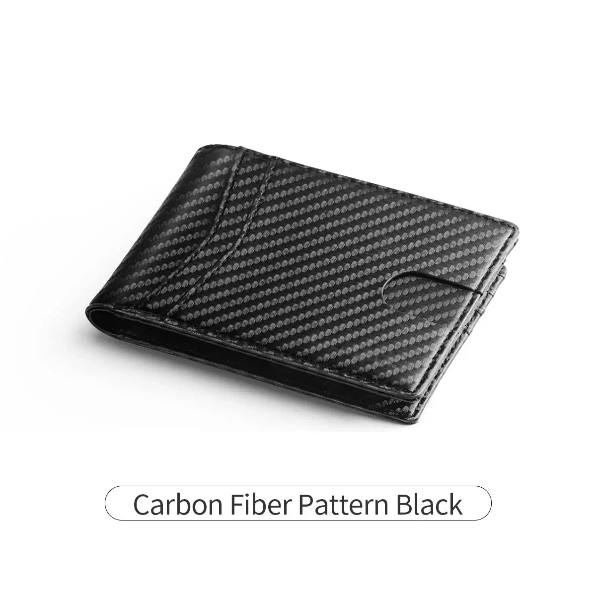 Carbon Fiber Minimalist Trifold Wallet for Men — Ultra-Thin RFID Wallet with ID Window, 13 Card Slots & Coin Holder