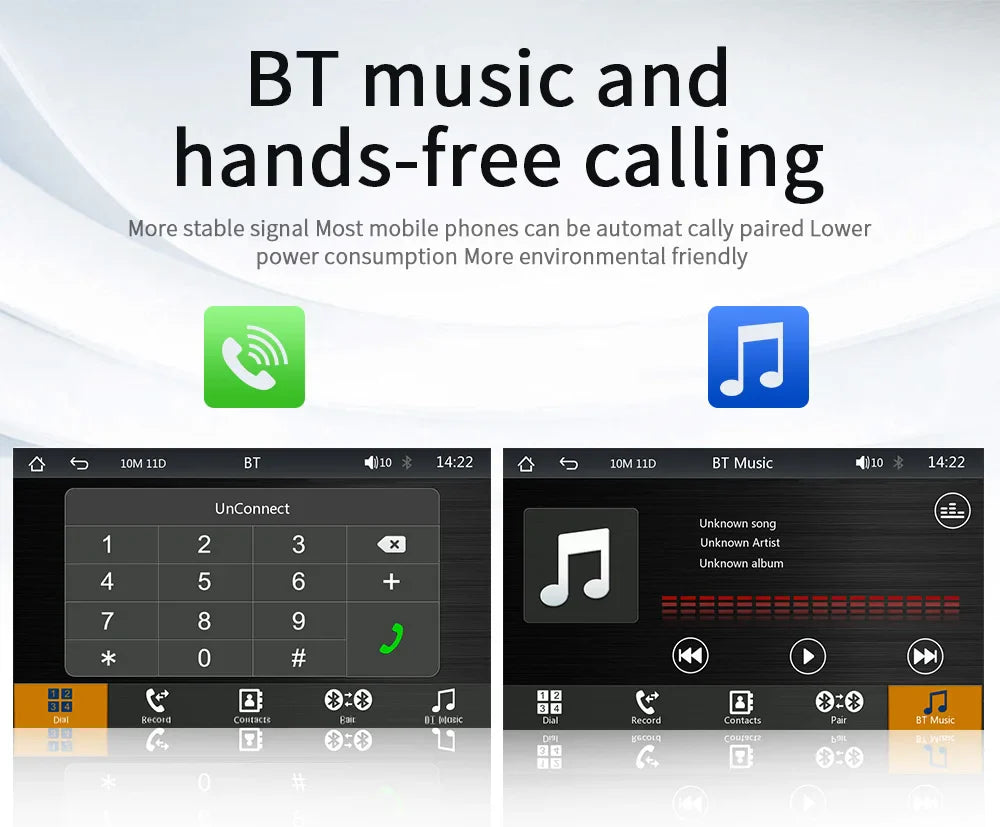 BQCC 7" HD IPS Car MP5 Player — Portable Stereo with Wireless CarPlay, Android Auto, BT, FM, USB & WiFi