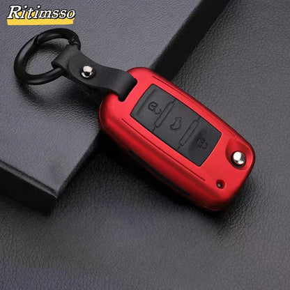 Carbon Fiber Matte Folding Car Key Case for VW – Fits Polo, Bora, Tiguan, Passat, Golf 6, Lavida, Scirocco, 3-Button Accessories