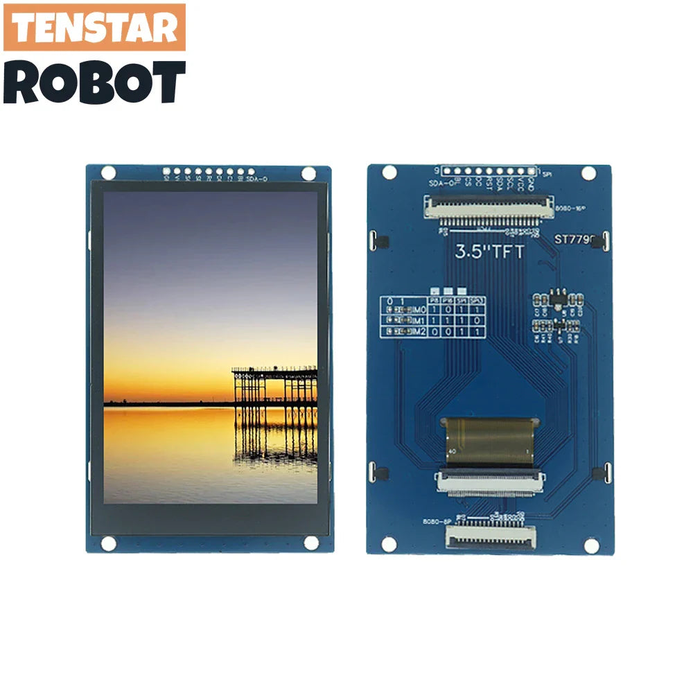 TENSTAR ROBO SPI TFT LCD Display Module – 2.4/2.8/3.5 Inch 240x320 & 320x480, 5V/3.3V PCB Adapter, ST7789V/ST7796S