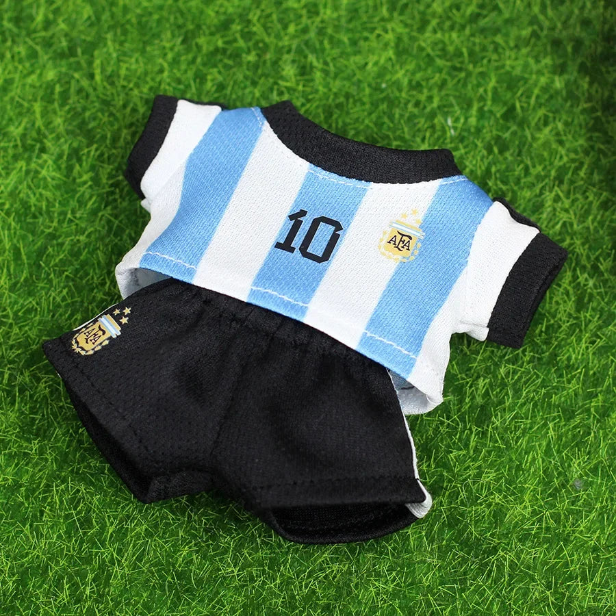 17cm Labubu Football Doll Clothing DIY Vinyl Pendant Toy for Boys – Size 7 Sportswear V1V2 V3