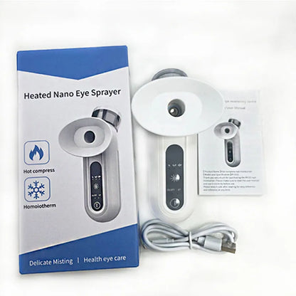 Portable Hot & Cold Eye Mist Sprayer – Nano Hydrating Steam Compress for Eye Care & Fatigue Relief