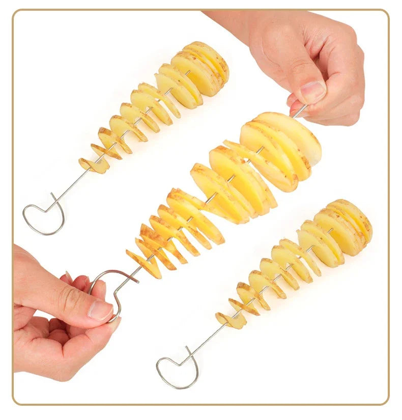 Whirlwind Potato Spiral Cutter – Creative Vegetable Slicer & Potato Tower Maker for Kitchen