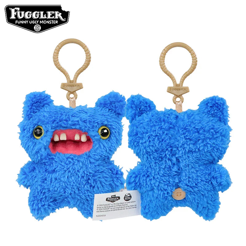 Original Fuggler Tooth Monster Keychain – Cute Wide-Eyed Plush Toy, Funny Ugly Monster Doll Pendant Gift