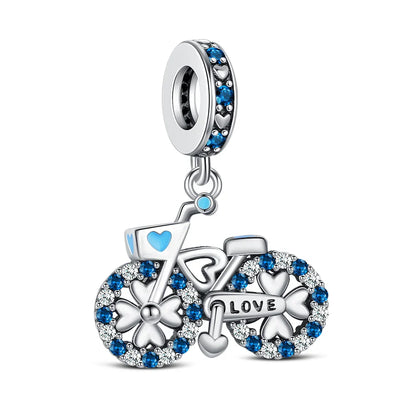 925 Sterling Silver Robot & Sea Turtle Charms Pendant — Moon Bead Bracelet Accessory, DIY Fashion Jewelry Gift for Women