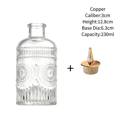 Vintage Glass Cocktail Bitters Bottles — Stainless Steel Cap Seasoning & Bar Accessories for Kitchen & Bartender Use