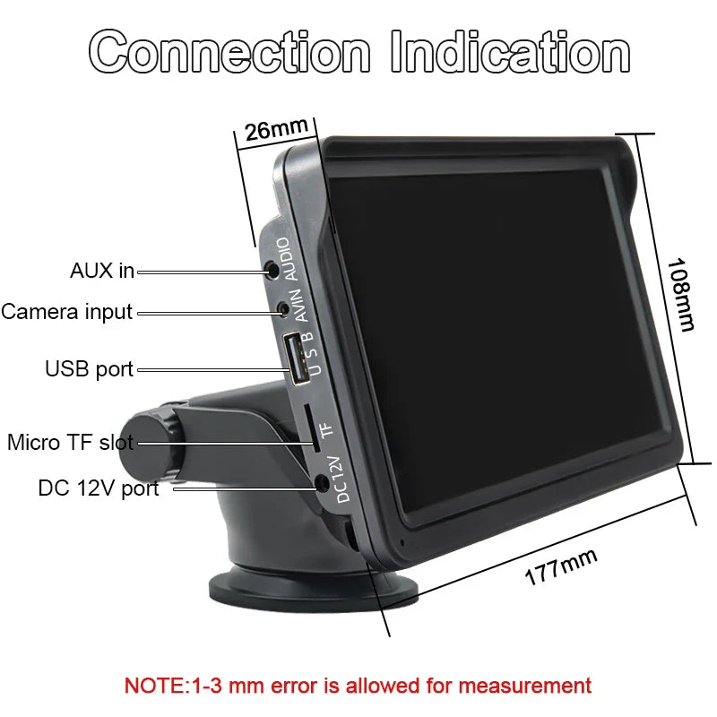 7-Inch Portable CarPlay & Android Auto Multimedia Player — Touch Screen Car Radio with Bluetooth 5.0, AUX & USB