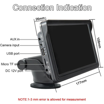 7-Inch Portable CarPlay & Android Auto Multimedia Player — Touch Screen Car Radio with Bluetooth 5.0, AUX & USB