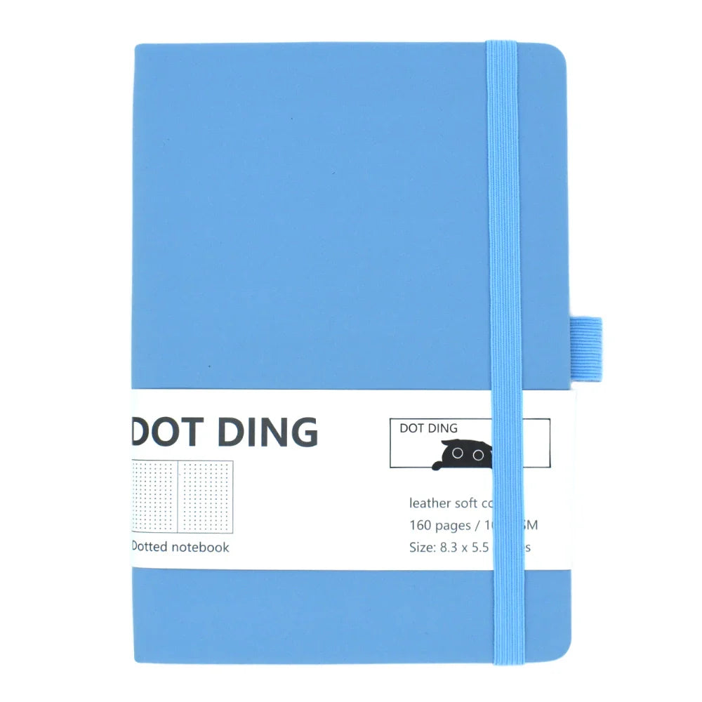 A5 Softcover Dotted Notebook – Kawaii Notepad, Weekly Planner, Diary for Students & Office Supplies