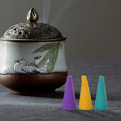 60PCS Scented Incense Cones – Natural Fragrance for Anxiety Relief, Meditation & Relaxation