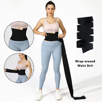 Thin Waist & Abdominal Wrapping Band – Elastic Fitness & Yoga Training Band for Waist Toning and Tightening