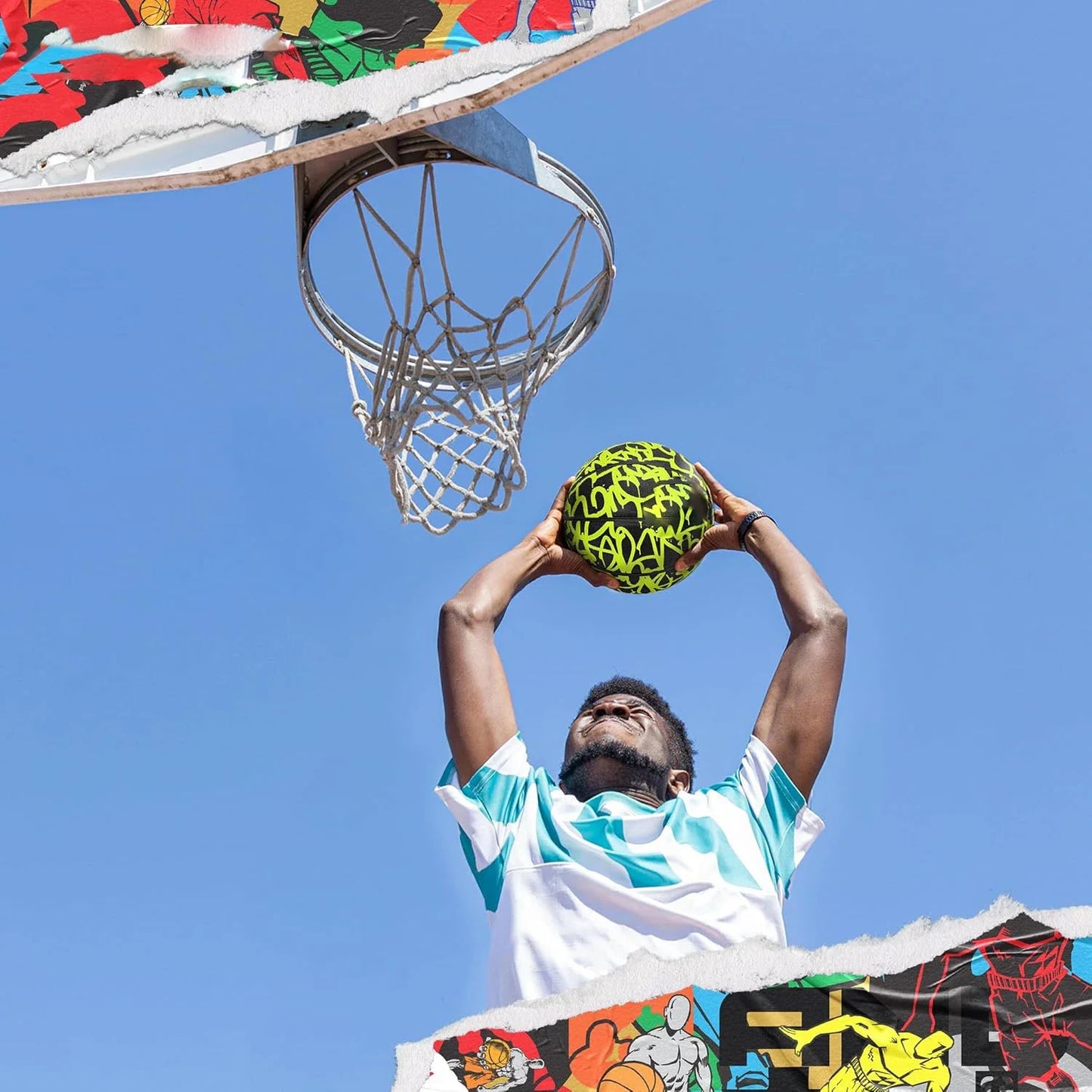 Premium Outdoor Rubber Basketball – Sizes 4/5/6/7 for Training, Adult & Youth Sports, Professional Game Ball