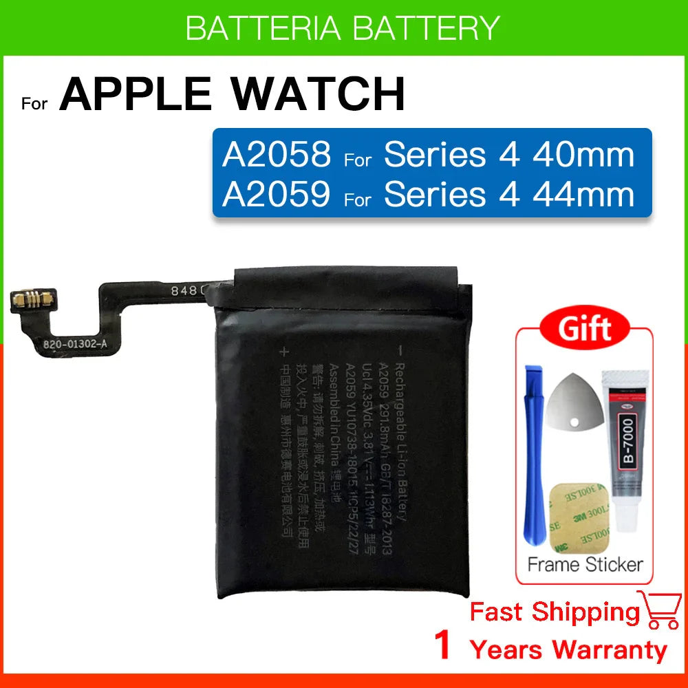 New Genuine Replacement Battery for Apple Watch Series SE 4/5/6 – 40mm/44mm, Includes Free Tools