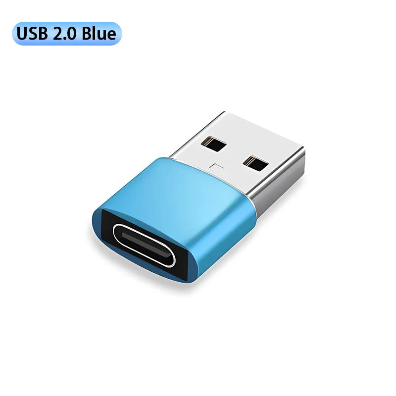 USB-C to USB 2.0 Adapter – Type-C Male to Female Converter for Phones, PCs & Laptops