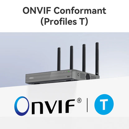 IMOU 10/18CH Wireless NVR – Dual-Band 2.4/5GHz Wi-Fi Network Security System, Metal Shell