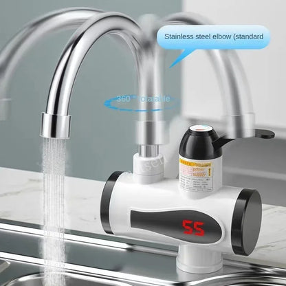 3000W Electric Tankless Water Heater Faucet – Instant Hot & Cold Water Tap for Kitchen Use