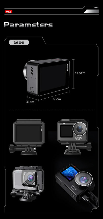 SJCAM SJ11 Active 4K Action Camera – 2.33" Touch Screen, Waterproof, 5G WiFi, Active HDR Sport Camera