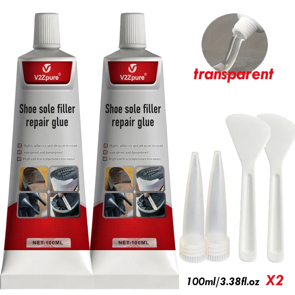 Waterproof Shoe Sole Repair Glue - Transparent Strong Adhesive Sealant for Rubber Crack Repair