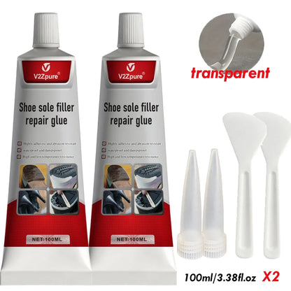 Waterproof Shoe Sole Repair Glue - Transparent Strong Adhesive Sealant for Rubber Crack Repair