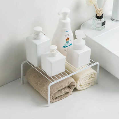 Iron Kitchen Storage Rack - Multi-Functional Closet Shelf for Dish Drying, Spice Jars, and Seasoning Bottles