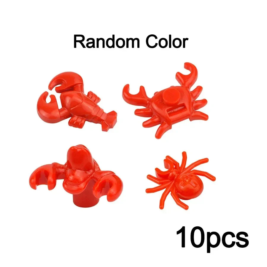 DIY Mini Food Building Block Figures – Bread, Fish, Fruit, Chicken, Crab, Hot Dog, Cake, Pizza & Carrot Creative Toy Bricks