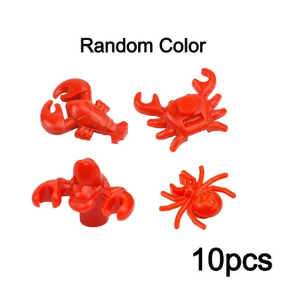 DIY Mini Food Building Block Figures – Bread, Fish, Fruit, Chicken, Crab, Hot Dog, Cake, Pizza & Carrot Creative Toy Bricks