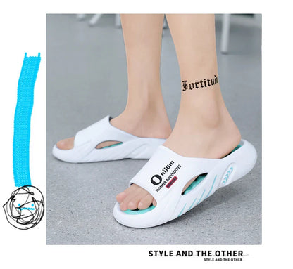 2024 Men’s Massage Slippers – Comfortable Indoor/Outdoor Slides & Beach Sandals, Sizes 38-47