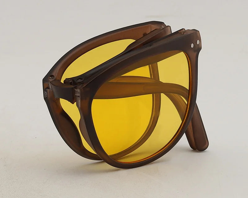 UV400 Polarized Folding Sunglasses – Anti-UV Oval Frame for Men & Women
