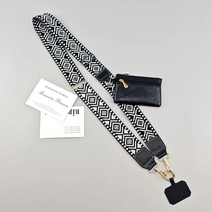 Adjustable Crossbody Mobile Phone Lanyard Strap – Anti-Lost Cell Phone Case Pendant with Zippered Wallet, Card Gasket & Coin Purse